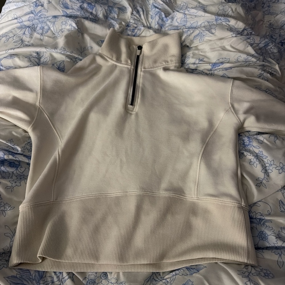 Danskin Cream Zip-Up Top